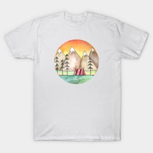 Watercolor Camp Sunset T-Shirt